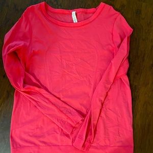 Pink Lululemon Long Sleeve Swiftly Tech Shirt